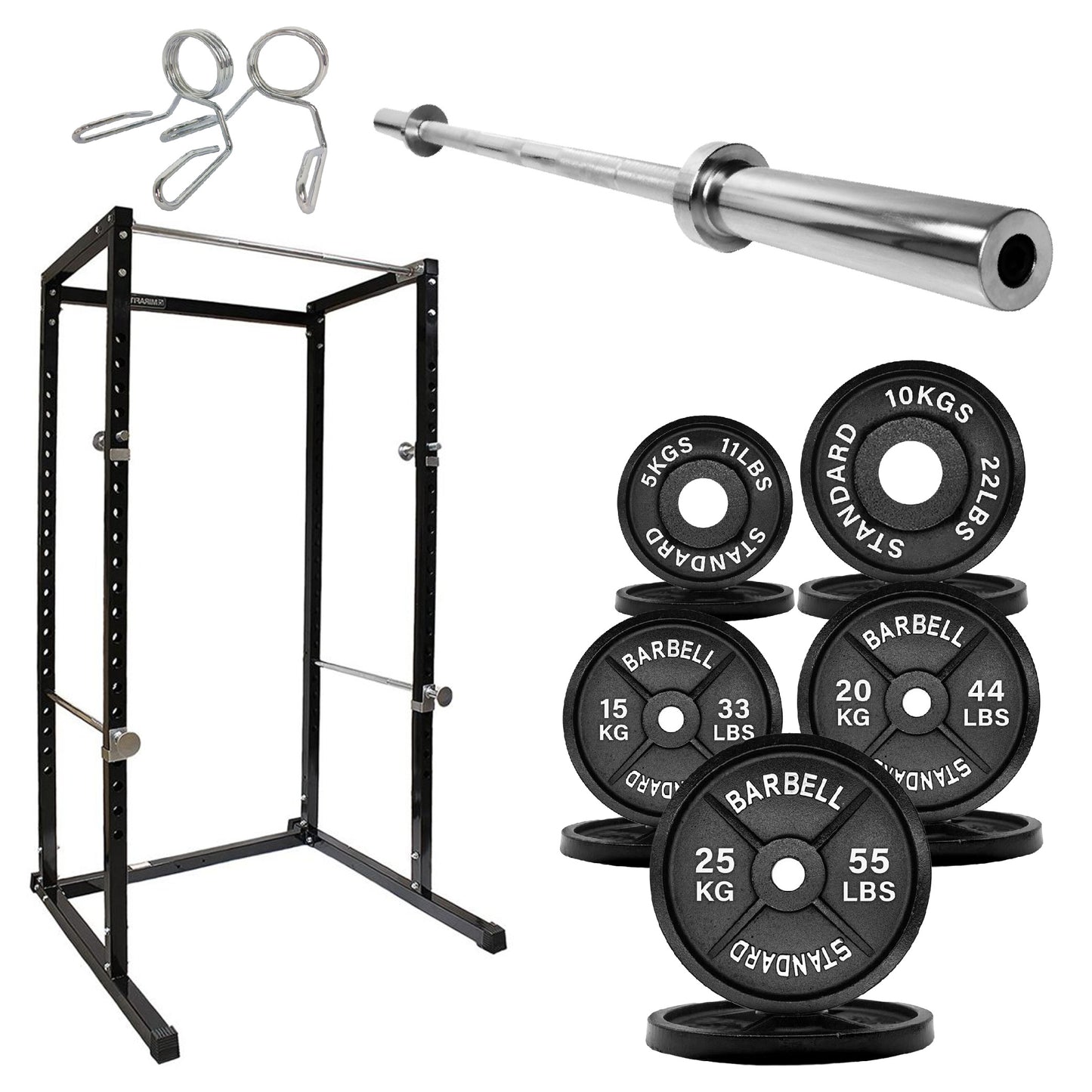G100 Power Rack Heavy-Duty Adjustable Squat Cage - Professional Strength Training Station with Integrated Pull-Up Bar - Reinforced Steel Construction for Maximum Stability - Customizable Workout Setup