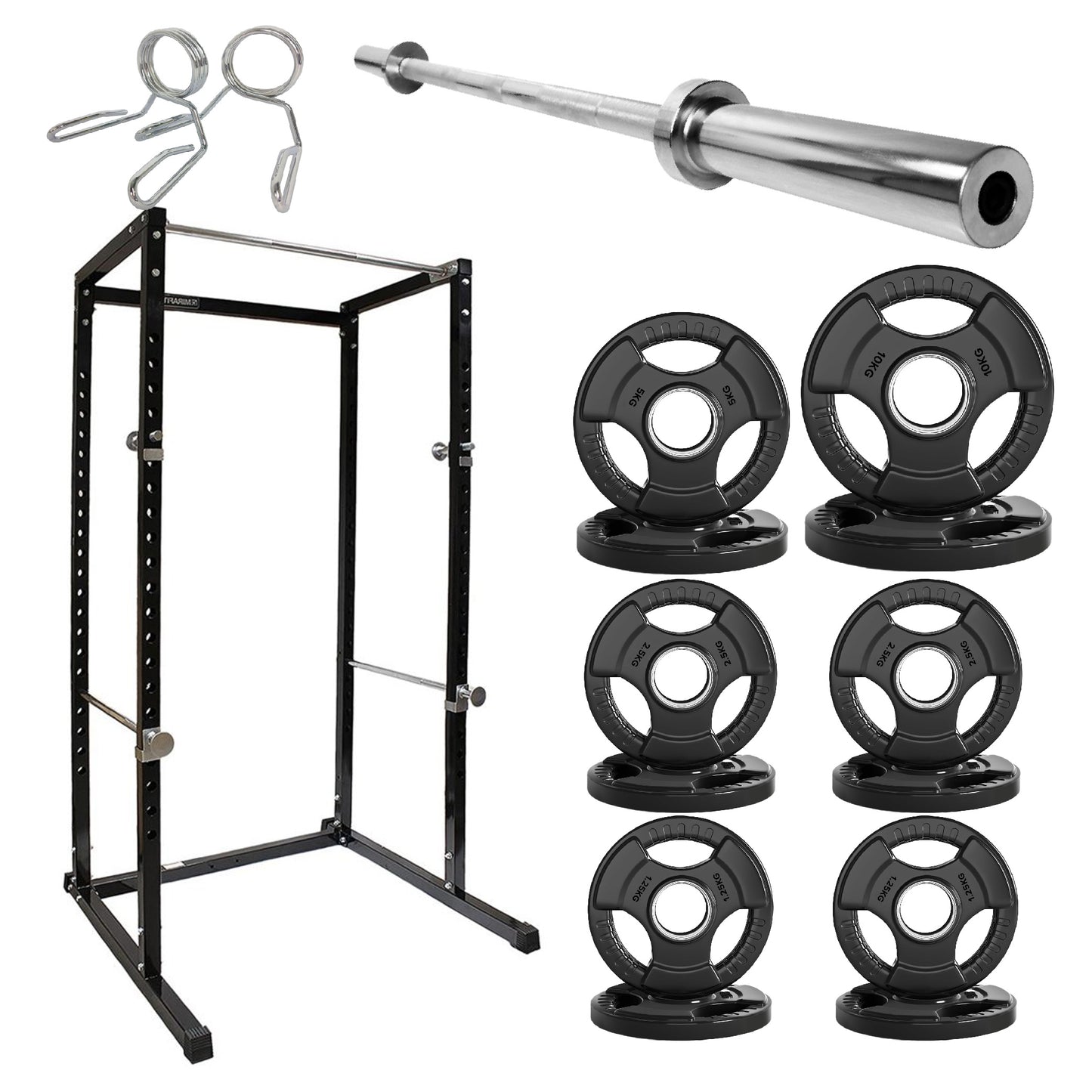 G100 Power Rack Heavy-Duty Adjustable Squat Cage - Professional Strength Training Station with Integrated Pull-Up Bar - Reinforced Steel Construction for Maximum Stability - Customizable Workout Setup