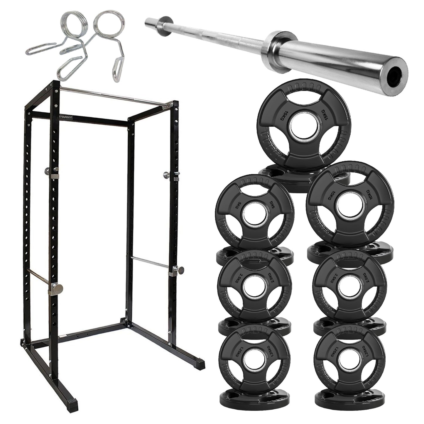 G100 Power Rack Heavy-Duty Adjustable Squat Cage - Professional Strength Training Station with Integrated Pull-Up Bar - Reinforced Steel Construction for Maximum Stability - Customizable Workout Setup