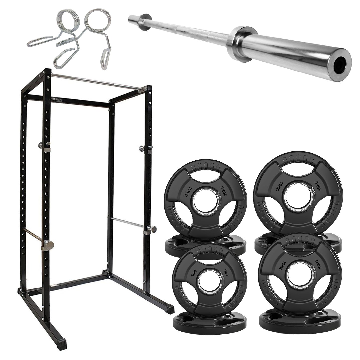 G100 Power Rack Heavy-Duty Adjustable Squat Cage - Professional Strength Training Station with Integrated Pull-Up Bar - Reinforced Steel Construction for Maximum Stability - Customizable Workout Setup