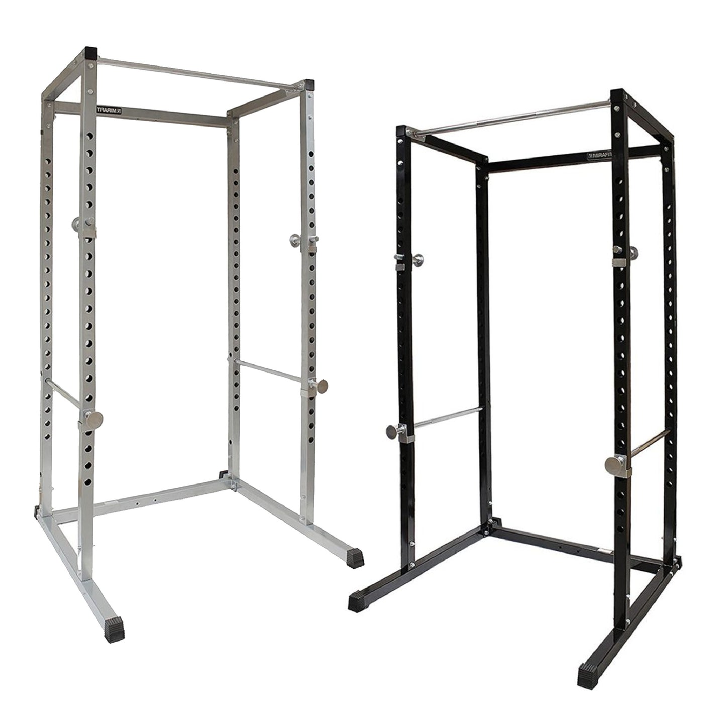 G100 Power Rack Heavy-Duty Adjustable Squat Cage - Professional Strength Training Station with Integrated Pull-Up Bar - Reinforced Steel Construction for Maximum Stability - Customizable Workout Setup