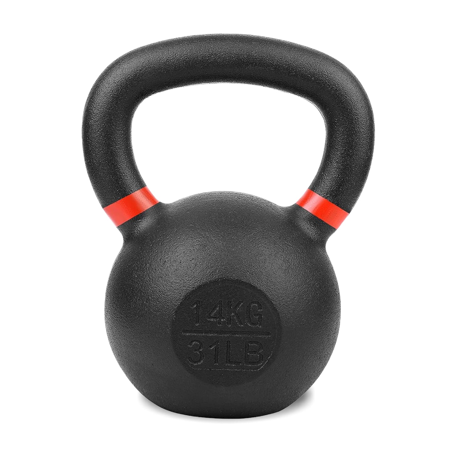 Cast Iron Kettlebells - Premium Solid Construction with Textured Wide Grip Handle - Multiple Weight Options for Strength Training, CrossFit, HIIT Workouts - Durable Home Gym Fitness Equipment for Full