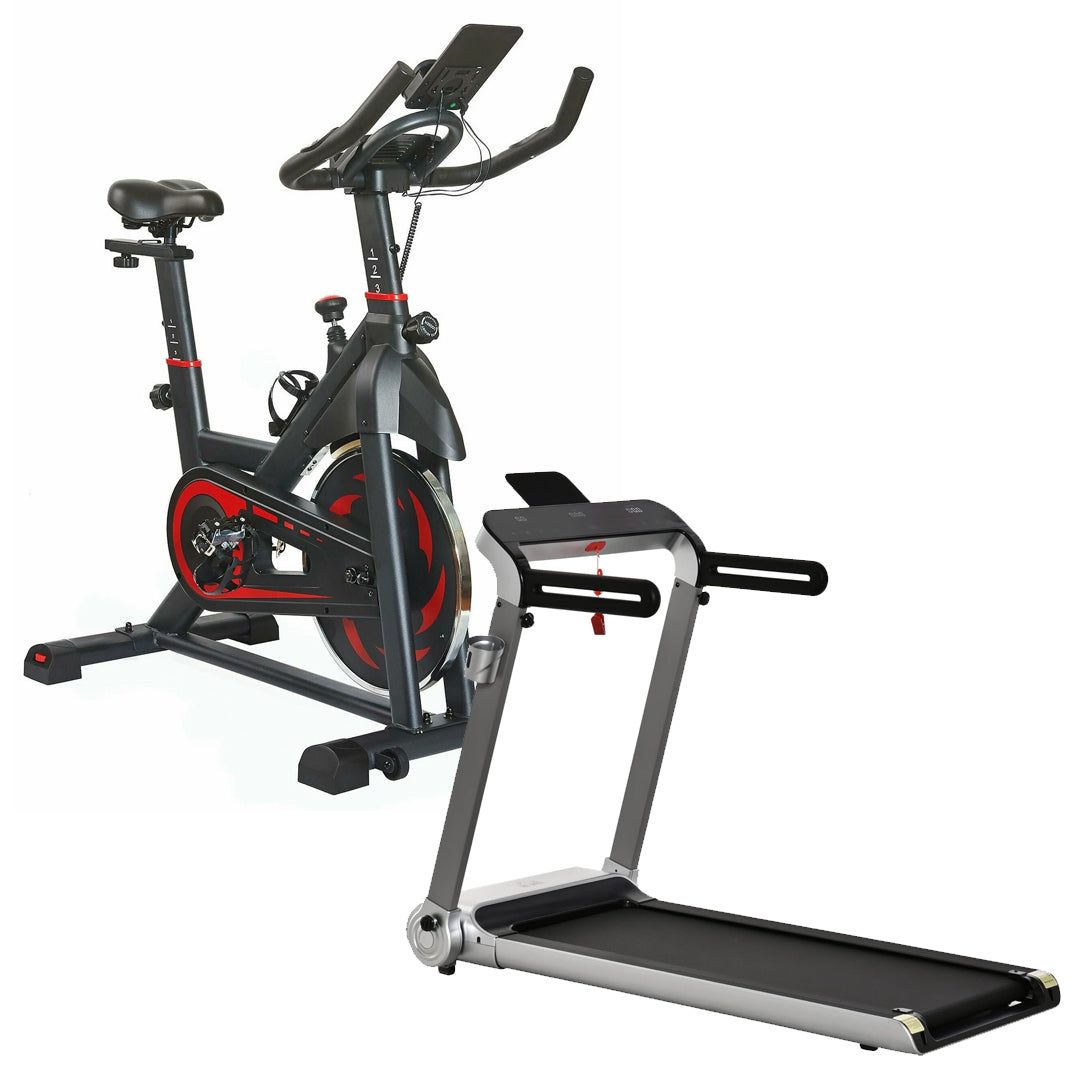 Pro Magnetic Exercise Bike for Home Fitness – Indoor Cycling Stationary Bike with LCD Display, 8kg Flywheel, Silent Belt Drive, Adjustable Seat & Handlebar – Comfortable Cardio Cycling with Tablet Mount for Virtual Workouts or Entertainment