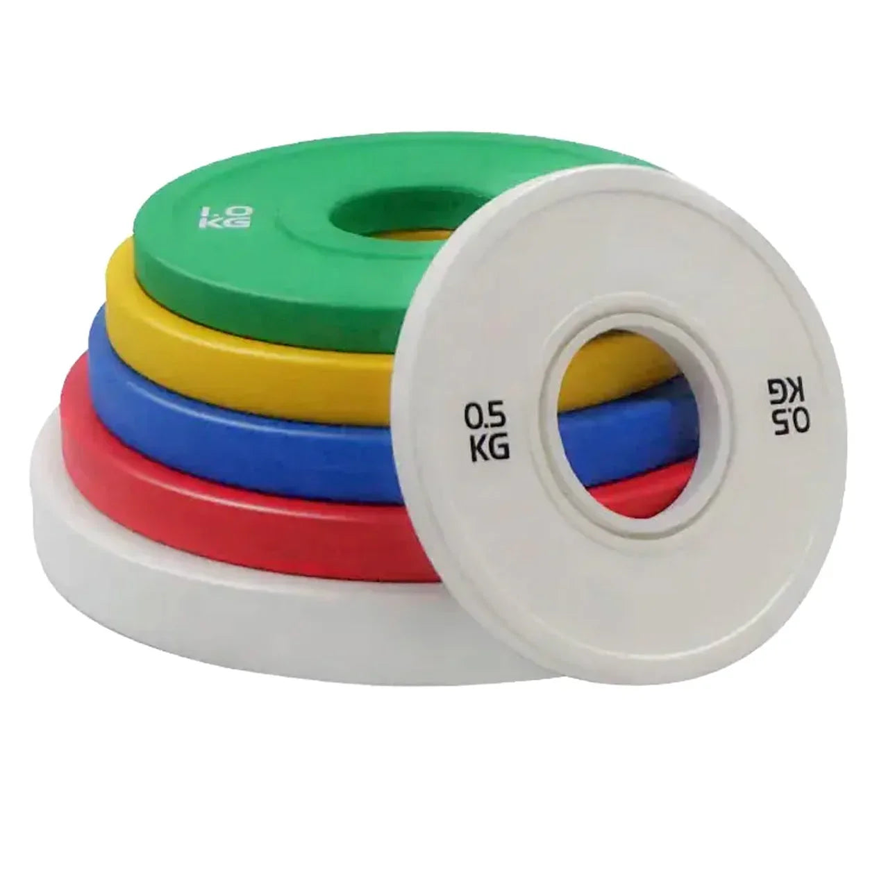 Color-Coded Fractional Weight Plates – 0.5-2.5kg Rubber Bumper Plates with Steel Insert for Olympic Cross Training & Strength Workouts