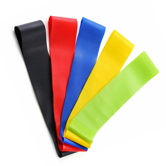 Premium Resistance Band Light Set - Complete 5 Level System for Strength Training, Stretching & Yoga - Natural Latex Loop Bands with Carrying Case - Portable Home Workout Equipment for All Fitness