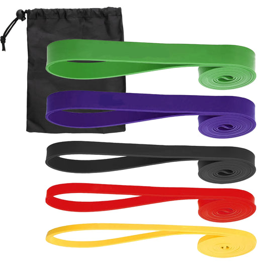 Premium 5-Level Resistance Bands Set - Progressive Strength Training Pull-Up Assistance Bands - Versatile Exercise Bands for Home Workouts, Physical Therapy, Stretching & Muscle Building - Complete