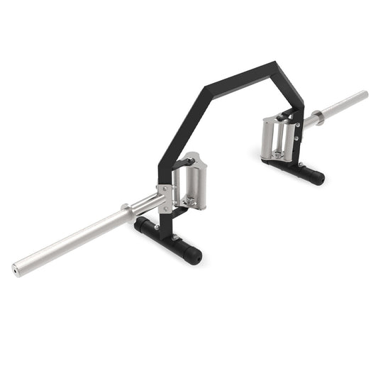 20kg Premium Open Trap Bar with Built-in Deadlift Jack - Olympic Hex Barbell with Rotating Sleeves - Comfortable Knurled Handles for Deadlifts, Shrugs and Rows - Professional Strength Training