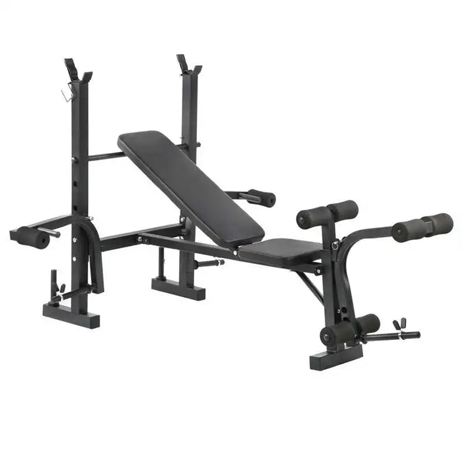 All-in-One Adjustable Multi Bench with Squat Rack, Preacher Curl, Leg Developer & Butterfly Arms – Heavy Duty Home Gym Weight Bench for Full-Body Strength Training