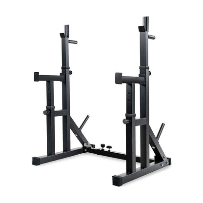Heavy-Duty Adjustable Squat and Bench Press Rack  - Professional Weight Training Stand with 400kg Capacity - Multi-Function Strength Equipment with Dip Handles for Home and Commercial Gyms - Premium