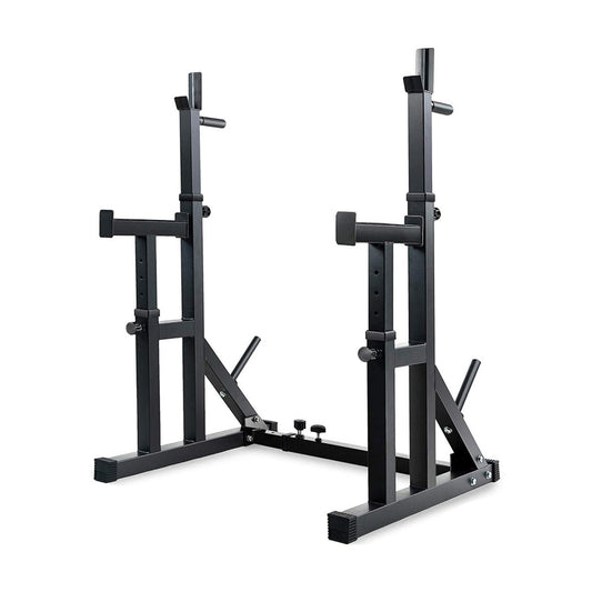 Heavy-Duty Adjustable Squat and Bench Press Rack  - Professional Weight Training Stand with 400kg Capacity - Multi-Function Strength Equipment with Dip Handles for Home and Commercial Gyms - Premium