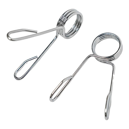 Olympic 2" Spring Collars - Solid Chrome-Finished Barbell Dumbbell Clips for 50mm Weight Bars - Tight Grip Fit Clamps Engineered for Weightlifting Powerlifting Strength Training
