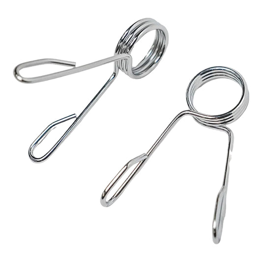 Olympic 2" Spring Collars - Solid Chrome-Finished Barbell Dumbbell Clips for 50mm Weight Bars - Tight Grip Fit Clamps Engineered for Weightlifting Powerlifting Strength Training -