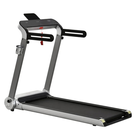 T103 Folding Treadmill - Compact Home Fitness Walking Pad - Powerful 14km/h Motor - Foldable Design - Shock-Absorbing Belt - LED Display - 120kg Capacity - Fits Under Furniture - Space-Saving Exercise