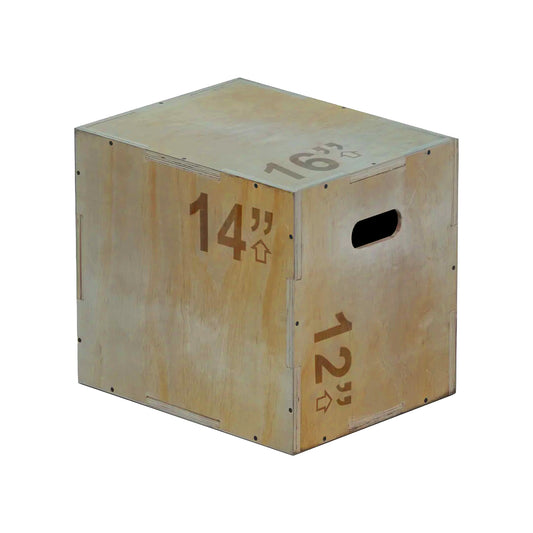 Professional 3-in-1 Wooden Plyometric Jump Box - Multi-Height Training Platform for Box Jumps, Step Ups and Strength Training - Versatile Fitness Equipment for Home and Commercial Gyms