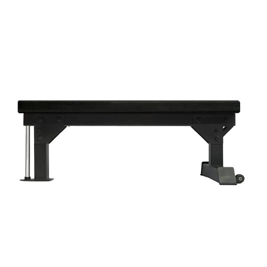 Heavy-Duty Commercial Flat Weight Bench – Solid Steel Frame with Thick Padded Seat, 300kg Capacity & Rear Wheels for Home Gym & Strength Training