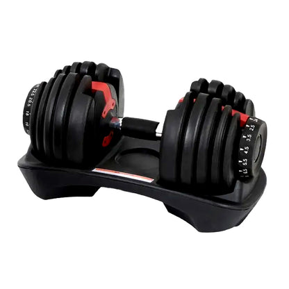 40kg Premium Adjustable Dumbbell Set 17-in-1 Quick Dial Weight Selection System - Home Gym Weights with Non-Slip Handle for Strength Training - Space-Saving Design for All Fitness Levels