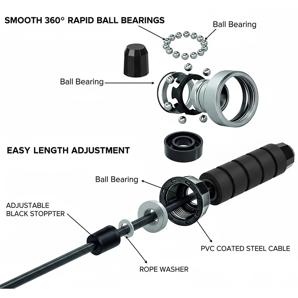 Black Skipping Rope