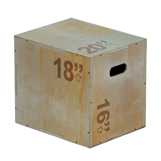 Professional 3-in-1 Wooden Plyometric Jump Box - Multi-Height Training Platform for Box Jumps, Step Ups and Strength Training - Versatile Fitness Equipment for Home and Commercial Gyms