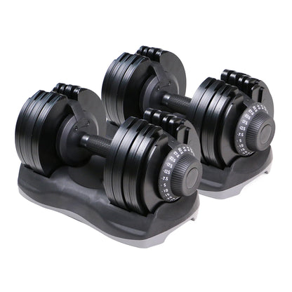 32.5kg Adjustable Dumbbell – 12-in-1 Quick Select Weight | 5kg–32.5kg Increments, Space-Saving Strength Training Equipment with Safety Lock & ABS Base for Home Gym