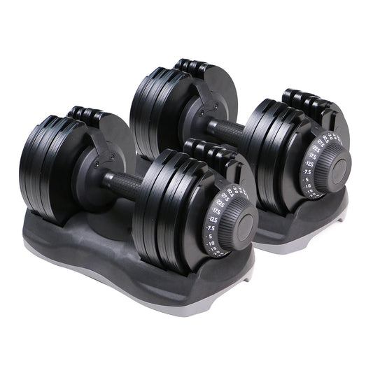 32.5kg Adjustable Dumbbell – 12-in-1 Quick Select Weight | 5kg–32.5kg Increments, Space-Saving Strength Training Equipment with Safety Lock & ABS Base for Home Gym