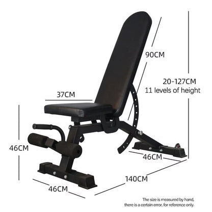Essential Commercial Adjustable Weight Bench – 9 Position Incline & Decline Workout Bench | 450kg Capacity Heavy-Duty Foldable Steel Frame for Home & Gym