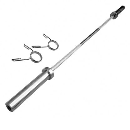 Premium Olympic 2" Barbell - Professional Strength Training Bar - Multi-Length Options (4ft, 5ft, 6ft, 7ft) - High Capacity Steel Construction - Complete with Spring Collars - Perfect for Home Gym