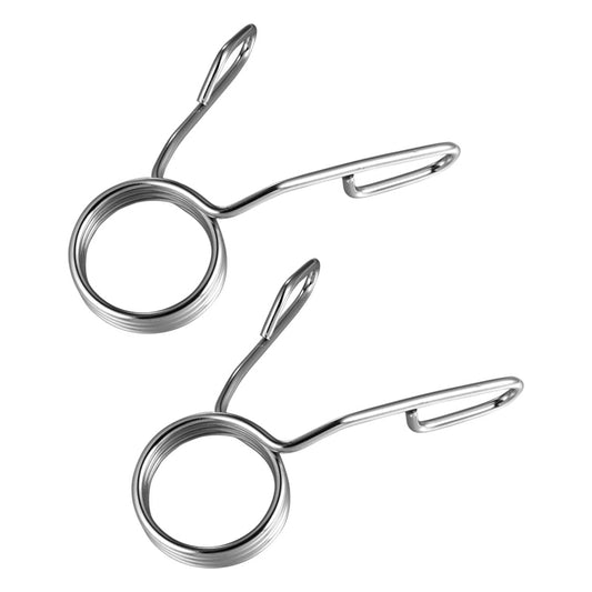 Olympic 2" Spring Collars - Solid Chrome-Finished Barbell Dumbbell Clips for 50mm Weight Bars - Tight Grip Fit Clamps Engineered for Weightlifting Powerlifting Strength Training -