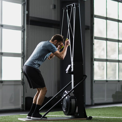 Premium Nordic Ski Exercise Machine - Full Body Cardio Workout Trainer with LED Display - Cross-Training Fitness Equipment for Home Gym - Low-Impact Strength and Endurance Training Solution