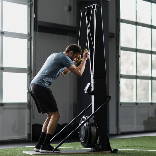 Premium Nordic Ski Exercise Machine - Full Body Cardio Workout Trainer with LED Display - Cross-Training Fitness Equipment for Home Gym - Low-Impact Strength and Endurance Training Solution