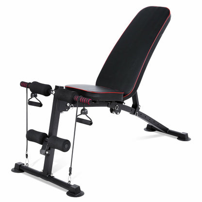 7-Position Adjustable Foldable Weight Bench - Heavy-Duty 320KG Capacity - Quick Folding Design with Automatic Locking - Ergonomic Comfort Padding - Multi-Angle Incline Decline Flat Positions for Home