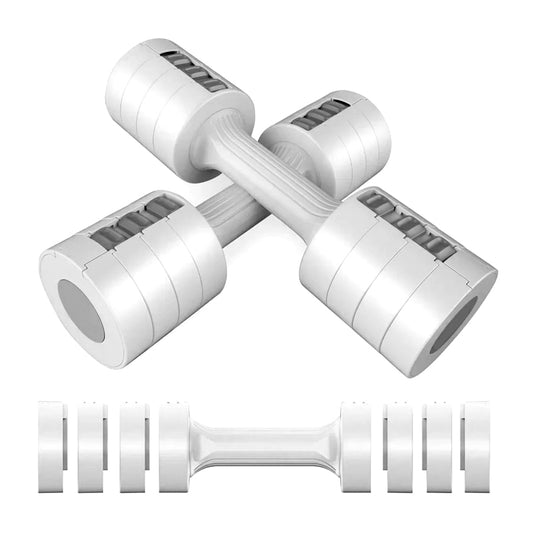 3-in-1 Adjustable Dumbbell Pair – 2x2.5kg or 2x10kg Hand Weights with Foam Handle, Compact Free Weights for Men & Women, Strength Training, Home Gym Workout