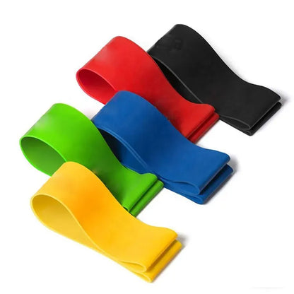 Premium Resistance Band Light Set - Complete 5 Level System for Strength Training, Stretching & Yoga - Natural Latex Loop Bands with Carrying Case - Portable Home Workout Equipment for All Fitness