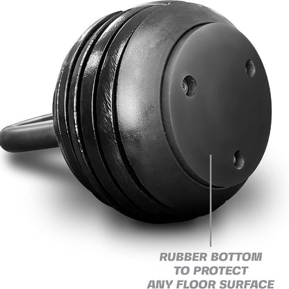 Professional Adjustable Kettlebell  - 7-in-1 Weight Training System with Quick-Lock Mechanism - Heavy-Duty Construction - Comfortable Grip Design - Space-Saving Home Gym Essential