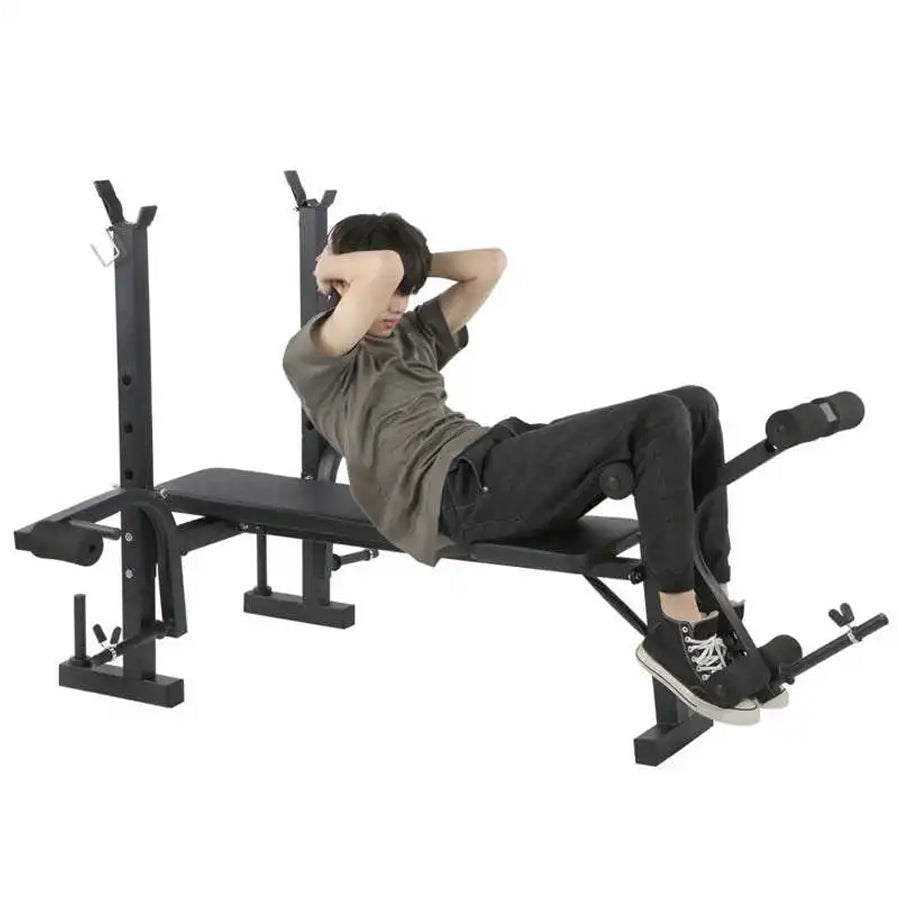 All-in-One Adjustable Multi Bench with Squat Rack, Preacher Curl, Leg Developer & Butterfly Arms – Heavy Duty Home Gym Weight Bench for Full-Body Strength Training