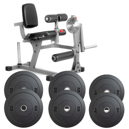 Pro-Grade Leg Extension & Curl Machine - Adjustable Dual Function Home Gym Equipment for Complete Quadriceps and Hamstring Development - Heavy-Duty Steel Frame with Cushioned Padding - Compact Design