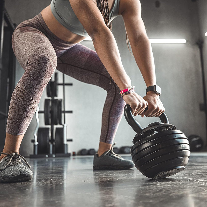Professional Adjustable Kettlebell  - 7-in-1 Weight Training System with Quick-Lock Mechanism - Heavy-Duty Construction - Comfortable Grip Design - Space-Saving Home Gym Essential