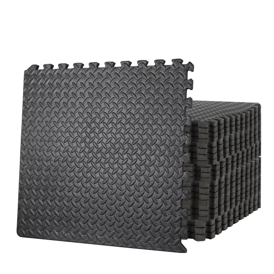Premium 10mm EVA Foam Interlocking Puzzle Exercise Mats - Protective Home Gym Flooring - Non-Slip Rubber Surface Tiles for Workouts - Customisable High-Density Gym Floor Mats for Weightlifting