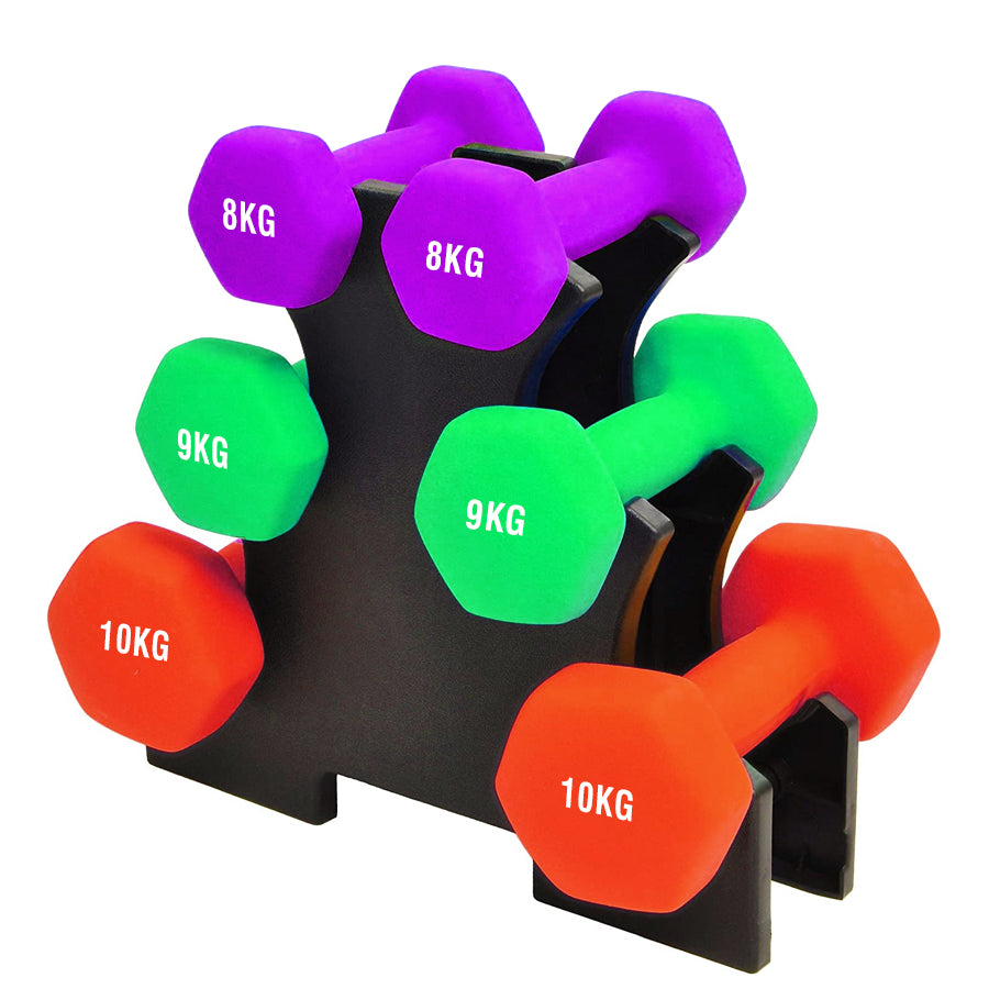 Premium 3 or 5-Tier Neoprene Dumbbell Tree Rack Stand - Heavy-Duty Home Gym Weight Storage Solution - Compact Space-Saving Design - Perfect for Neoprene & Vinyl Dumbbells - Sturdy Steel Construction