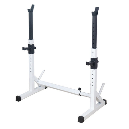 Heavy-Duty Adjustable Squat and Bench Press Rack  - Professional Weight Training Stand with 400kg Capacity - Multi-Function Strength Equipment with Dip Handles for Home and Commercial Gyms - Premium