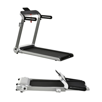 Foldable treadmill on a white background