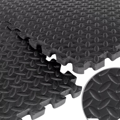 Premium 10mm EVA Foam Interlocking Puzzle Exercise Mats - Protective Home Gym Flooring - Non-Slip Rubber Surface Tiles for Workouts - Customisable High-Density Gym Floor Mats for Weightlifting