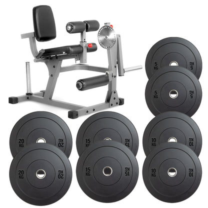 Pro-Grade Leg Extension & Curl Machine - Adjustable Dual Function Home Gym Equipment for Complete Quadriceps and Hamstring Development - Heavy-Duty Steel Frame with Cushioned Padding - Compact Design