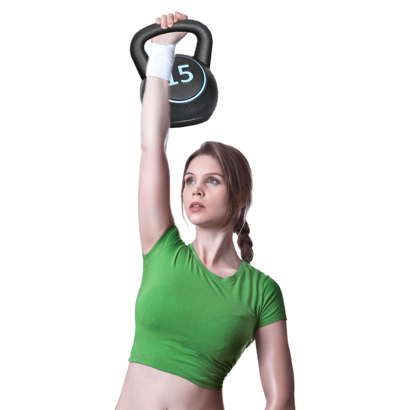 3-Piece Kettlebell Weight Set – 5lb, 10lb, 15lb (2.2kg, 4.5kg, 6.8kg) with Storage Stand | Strength & Cardio Training Set for Home Gym Workouts