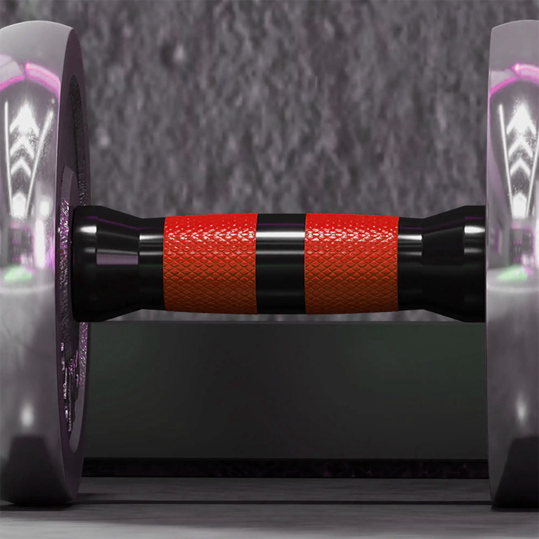 20kg Steel Adjustable Dumbbell Barbell Set - 2-in-1 Cast Iron Weight System with Anti-Slip Metal Handle - Converts from Dumbbells to Barbell - Home Fitness Training Equipment with  &  Plates