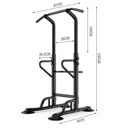 Pull-Up & Dip Station Power Tower – Adjustable Height Multi-Function Workout Stand with Bold Steel Frame for Full Body Strength Training at Home Gym