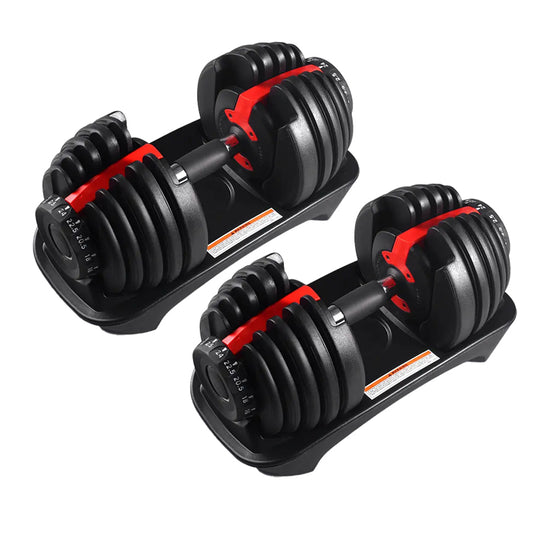 24kg Adjustable Dumbbell 15-in-1 Smart Weight System with Quick Dial Technology - Space-Saving Home Gym Equipment for Complete Strength Training - Multiple Weight Settings from  to 24kg - Non-Slip