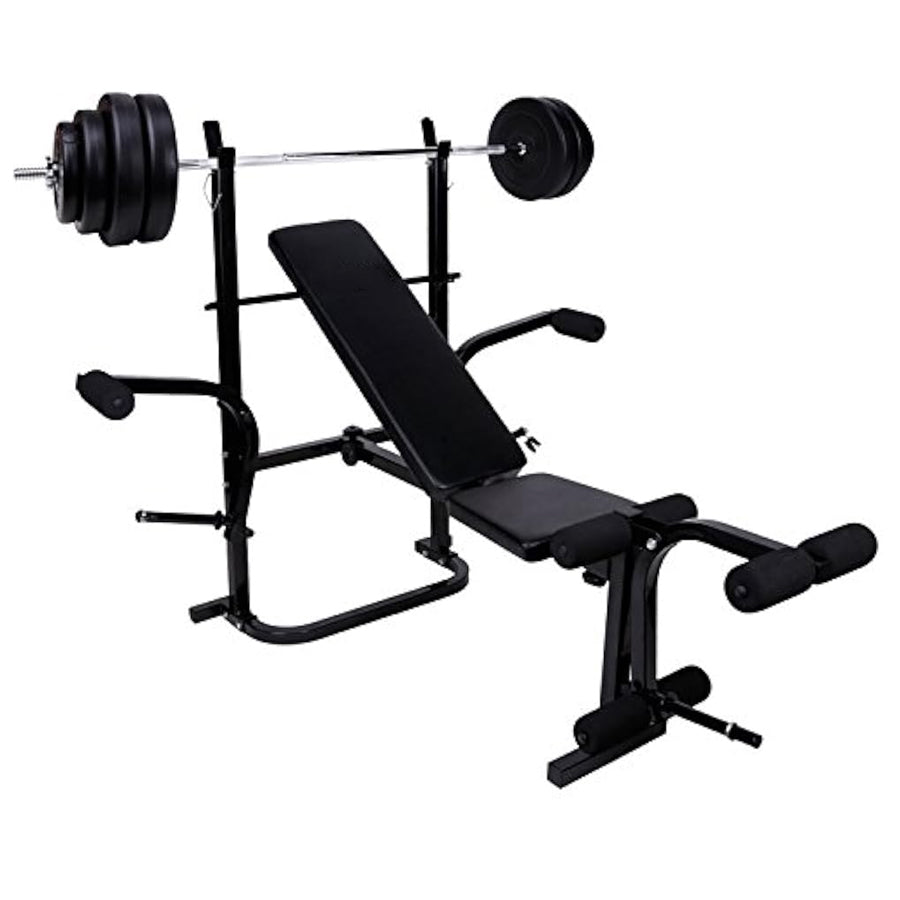 All-in-One Adjustable Multi Bench with Squat Rack, Preacher Curl, Leg Developer & Butterfly Arms – Heavy Duty Home Gym Weight Bench for Full-Body Strength Training