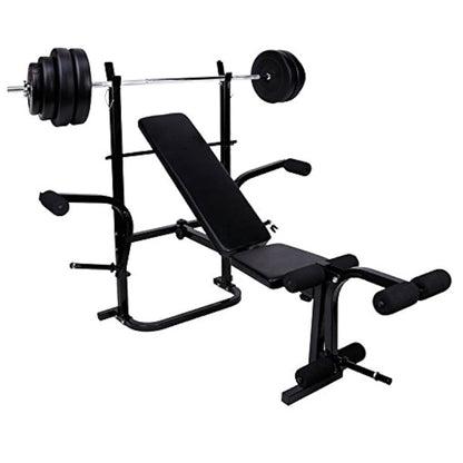 All-in-One Adjustable Multi Bench with Squat Rack, Preacher Curl, Leg Developer & Butterfly Arms – Heavy Duty Home Gym Weight Bench for Full-Body Strength Training