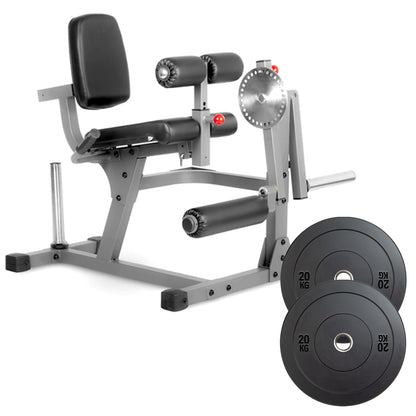 Pro-Grade Leg Extension & Curl Machine - Adjustable Dual Function Home Gym Equipment for Complete Quadriceps and Hamstring Development - Heavy-Duty Steel Frame with Cushioned Padding - Compact Design