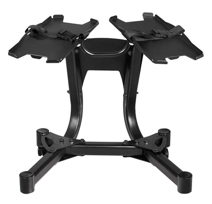 Premium Adjustable Dumbbell Stand - Heavy-Duty Steel Frame with Secure Weight Belt
